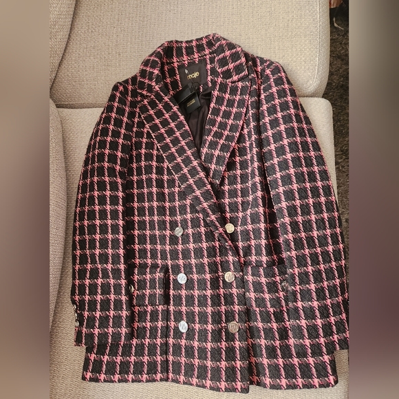 Maje Vitrite Tweed Blazer 34 - Picture 9 of 14